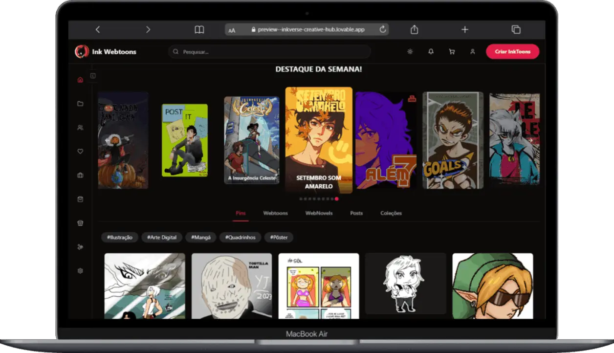 Plataforma Ink Webtoons